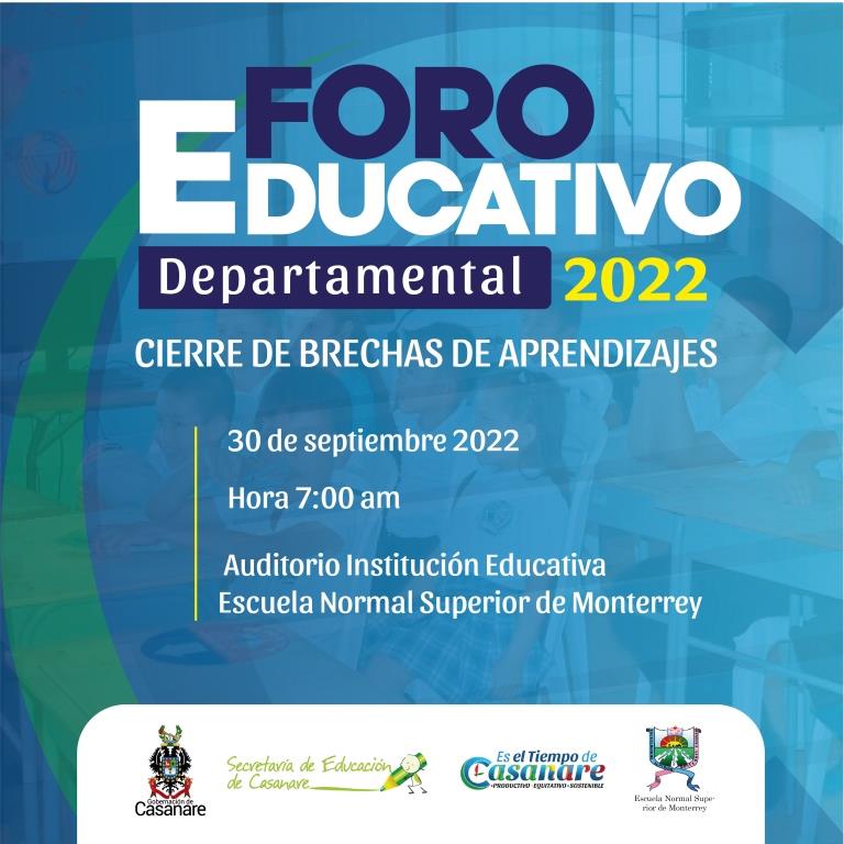 Foro Educativo Departamental 2022: Cierre De Brechas De Aprendizaje ...